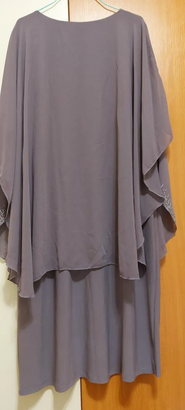 Rochie de ocazie Simirac EU 54 | Mov, Midi, Fără mâneci, Pietre decorative, Vâscoză - Image 3