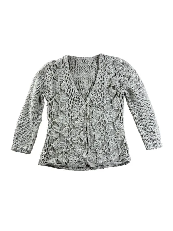 Cardigan S | Gri, Mânecă lungă