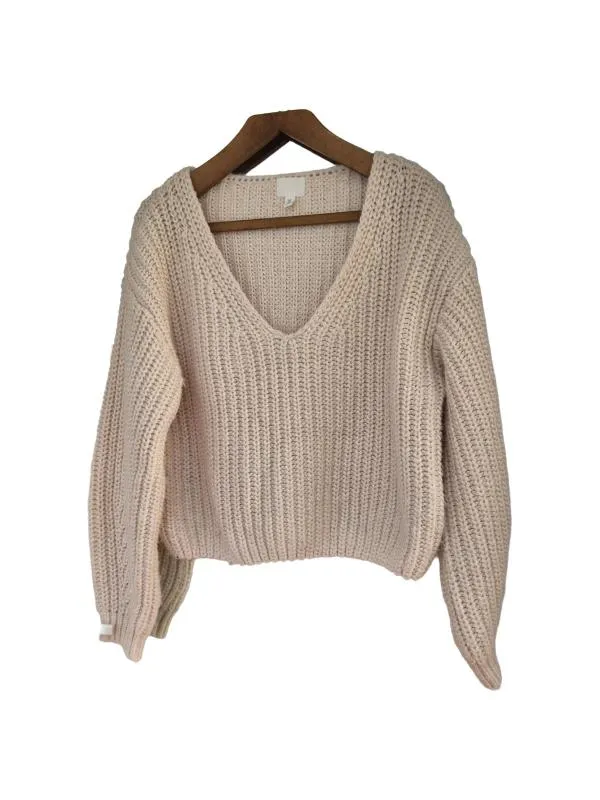 Pulover cu anchior H&M EU 40 | Bej, Normal, Mânecă lungă, Regular fit