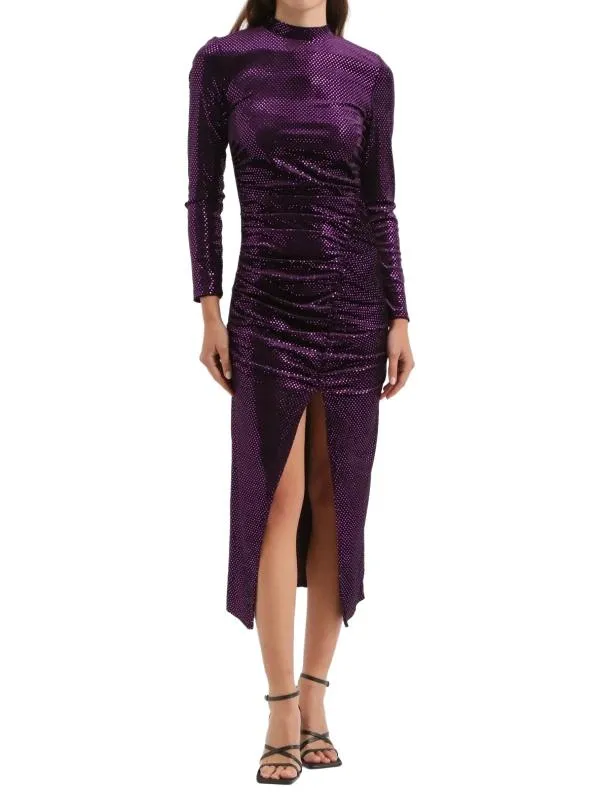 Rochie de seară Zara XS | Indigo, Maxi, Mânecă lungă