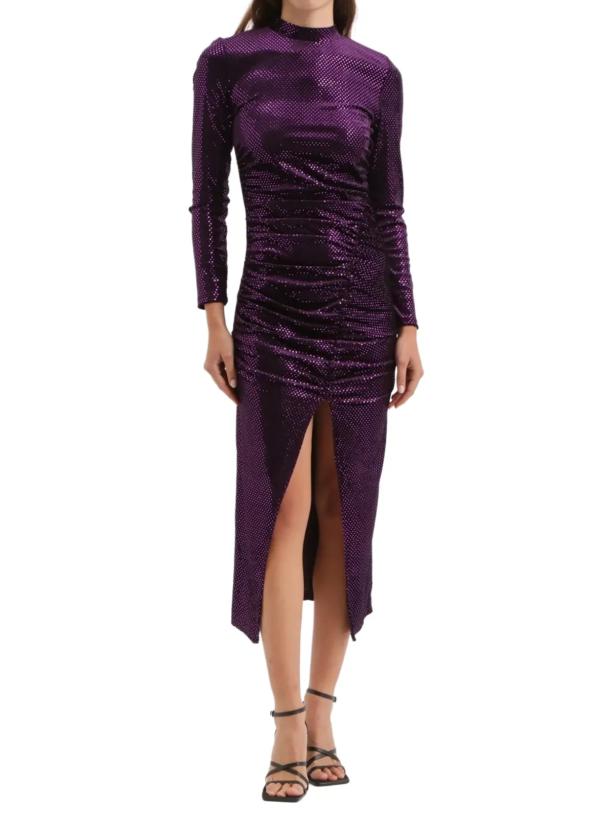 Rochie de seară Zara XS | Indigo, Maxi, Mânecă lungă