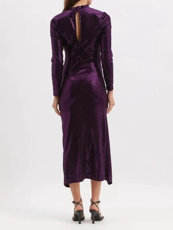 Rochie de seară Zara XS | Indigo, Maxi, Mânecă lungă - Image 2