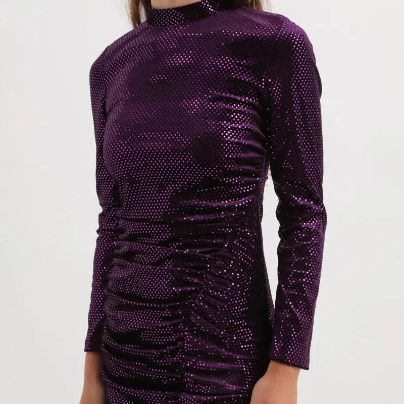 Rochie de seară Zara XS | Indigo, Maxi, Mânecă lungă - Image 3