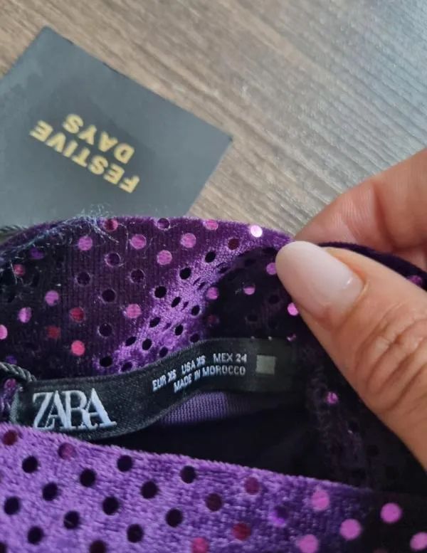 Rochie de seară Zara XS | Indigo, Maxi, Mânecă lungă - Image 10