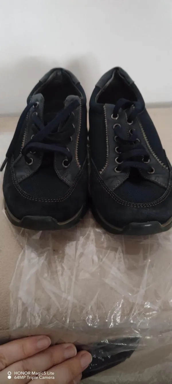 Sneakers ANNA CORI EU 36 | Albastru, Piele întoarsă Suede - Image 2