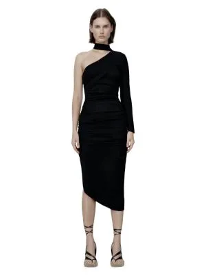 Rochie de seară Zara EU 40 | Negru, Midi, Mânecă lungă