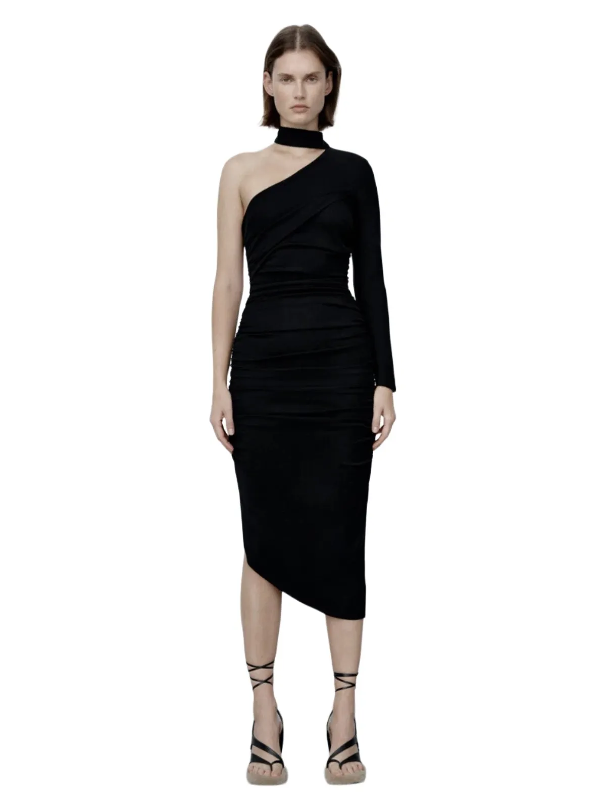 Rochie de seară Zara EU 40 | Negru, Midi, Mânecă lungă