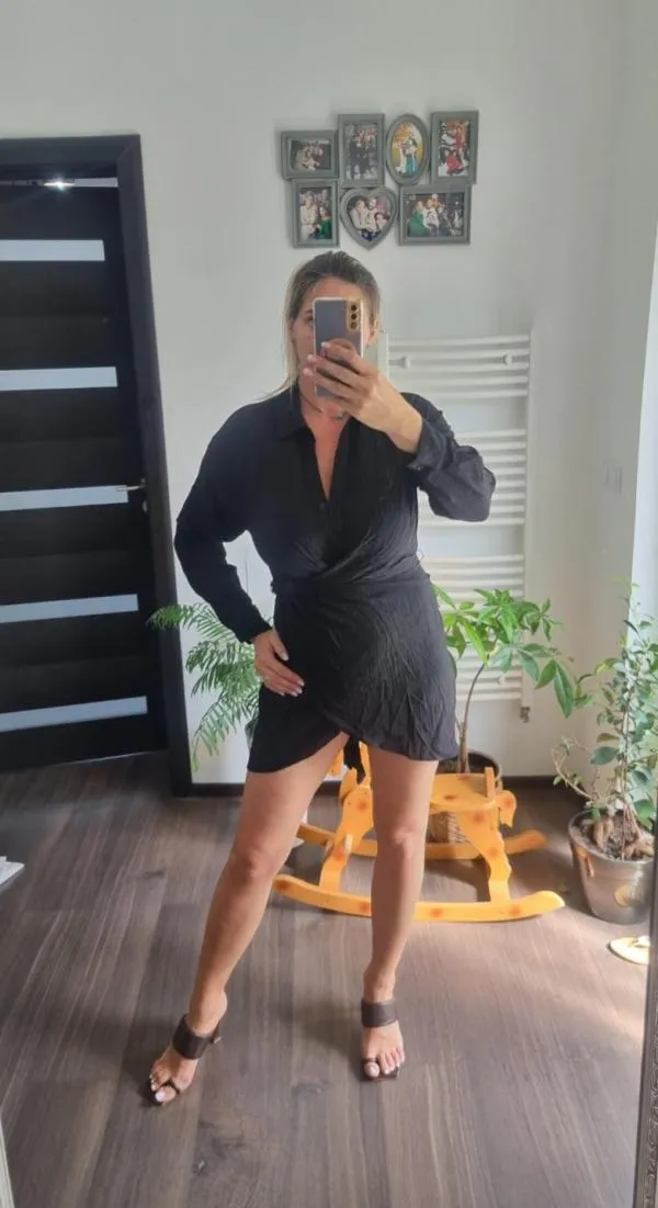 Rochie casual Zara XS | Negru, Midi, Mânecă lungă - Image 4