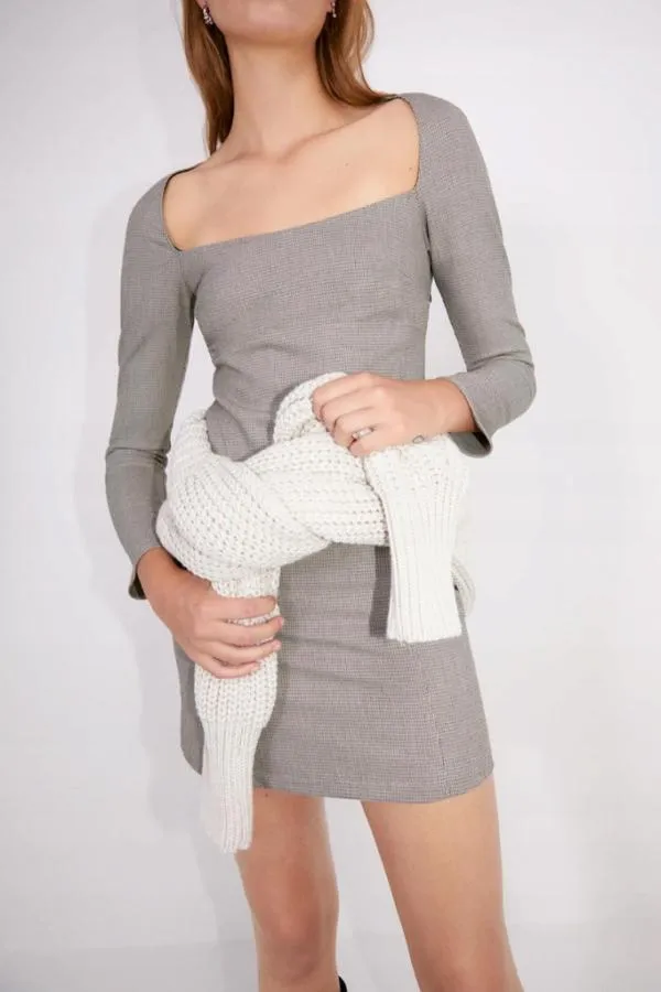 Rochie office Zara S | Bej, Mini, Mânecă lungă - Image 2