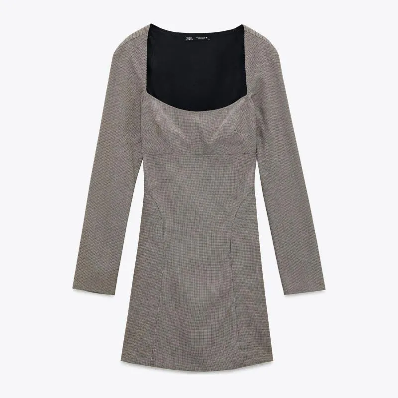 Rochie office Zara S | Bej, Mini, Mânecă lungă - Image 3