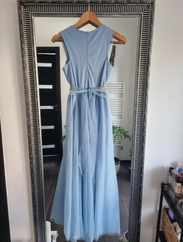 Rochie de ocazie Mireli EU 36 | Bleu, Maxi - Image 3