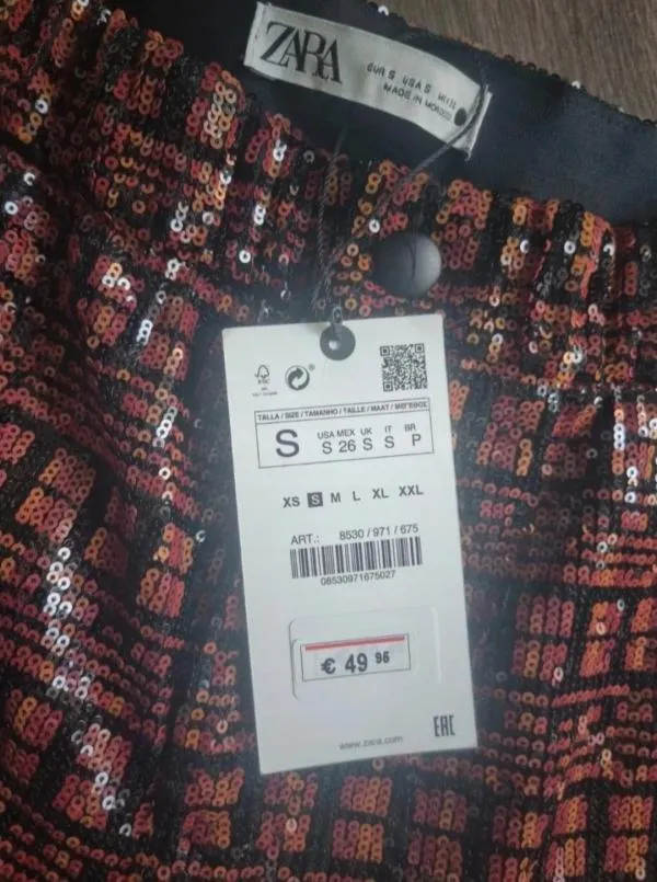 Pantaloni Zara S | Burgundy, Lungi, Flared (Evazați) fit - Image 9