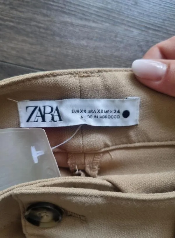 Pantaloni Zara XS | Ivoire, Lungi, Wide Leg fit - Image 5