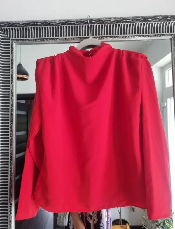 Bluză Zara S | Roșu, Normal, Mânecă lungă - Image 8