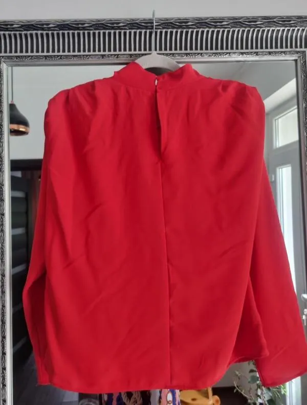Bluză Zara S | Roșu, Normal, Mânecă lungă - Image 9