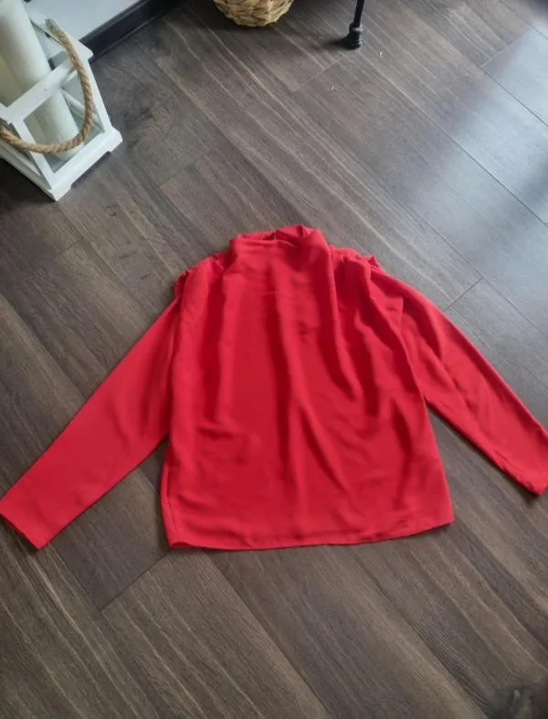Bluză Zara S | Roșu, Normal, Mânecă lungă - Image 10
