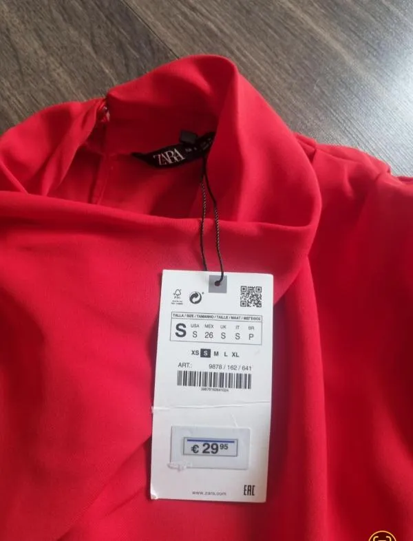 Bluză Zara S | Roșu, Normal, Mânecă lungă - Image 12