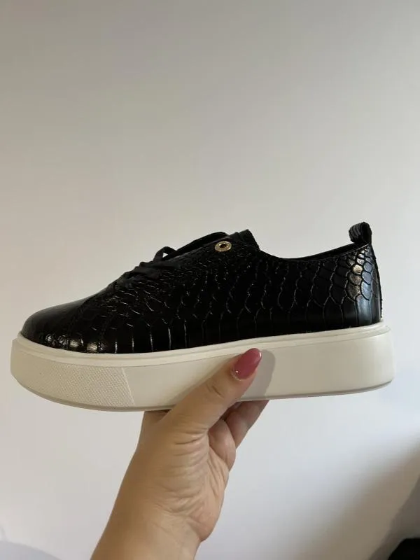 Sneakers Ted Baker EU 37 | Negru, Animal print, Piele ecologică - Image 6