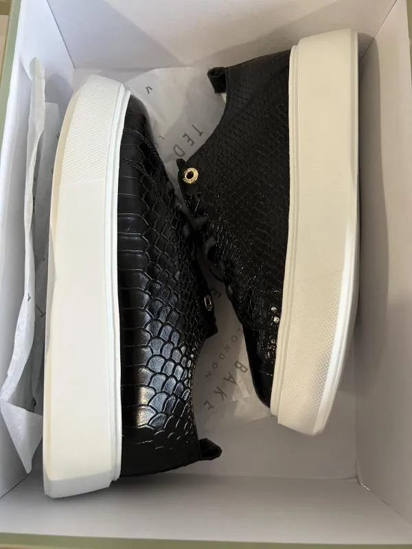 Sneakers Ted Baker EU 37 | Negru, Animal print, Piele ecologică - Image 5