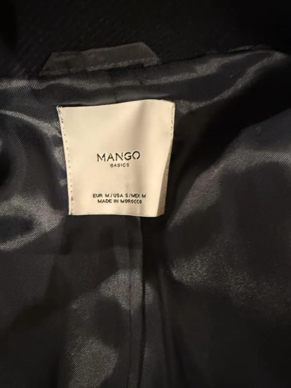 Palton din lână Mango EU 38 | Bleumarin, Fără glugă, Lână - Image 7