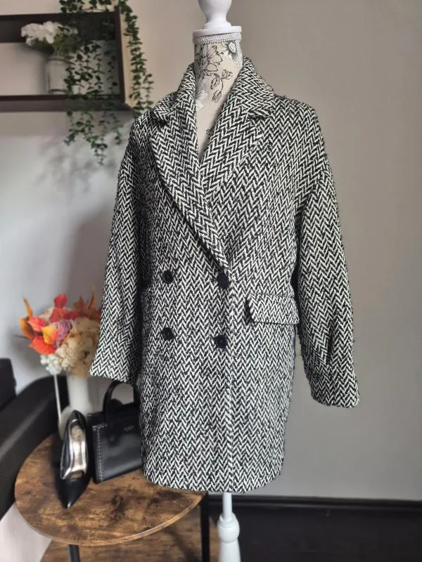 Palton scurt Mango EU 34 | Gri, Fără glugă - Image 3