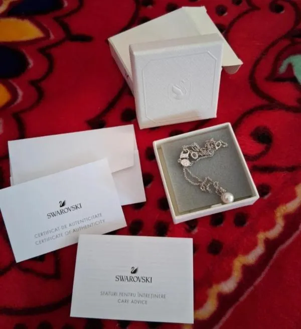 Lănțișor Swarovski | Argintiu, Abstract & Color Block - Image 2
