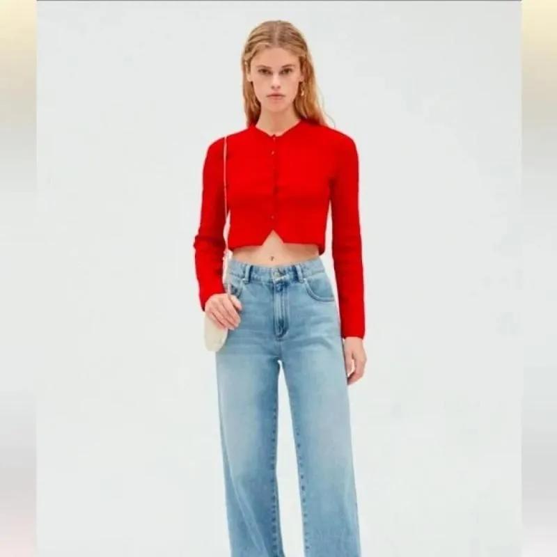 Cardigan Claudie Pierlot EU 38 | Roșu, Mânecă lungă, Bumbac - Image 10