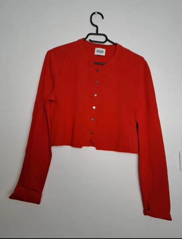 Cardigan Claudie Pierlot EU 38 | Roșu, Mânecă lungă, Bumbac - Image 2