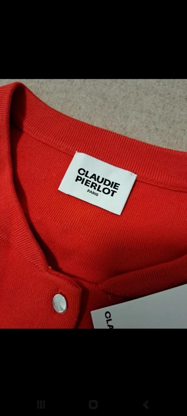 Cardigan Claudie Pierlot EU 38 | Roșu, Mânecă lungă, Bumbac - Image 4