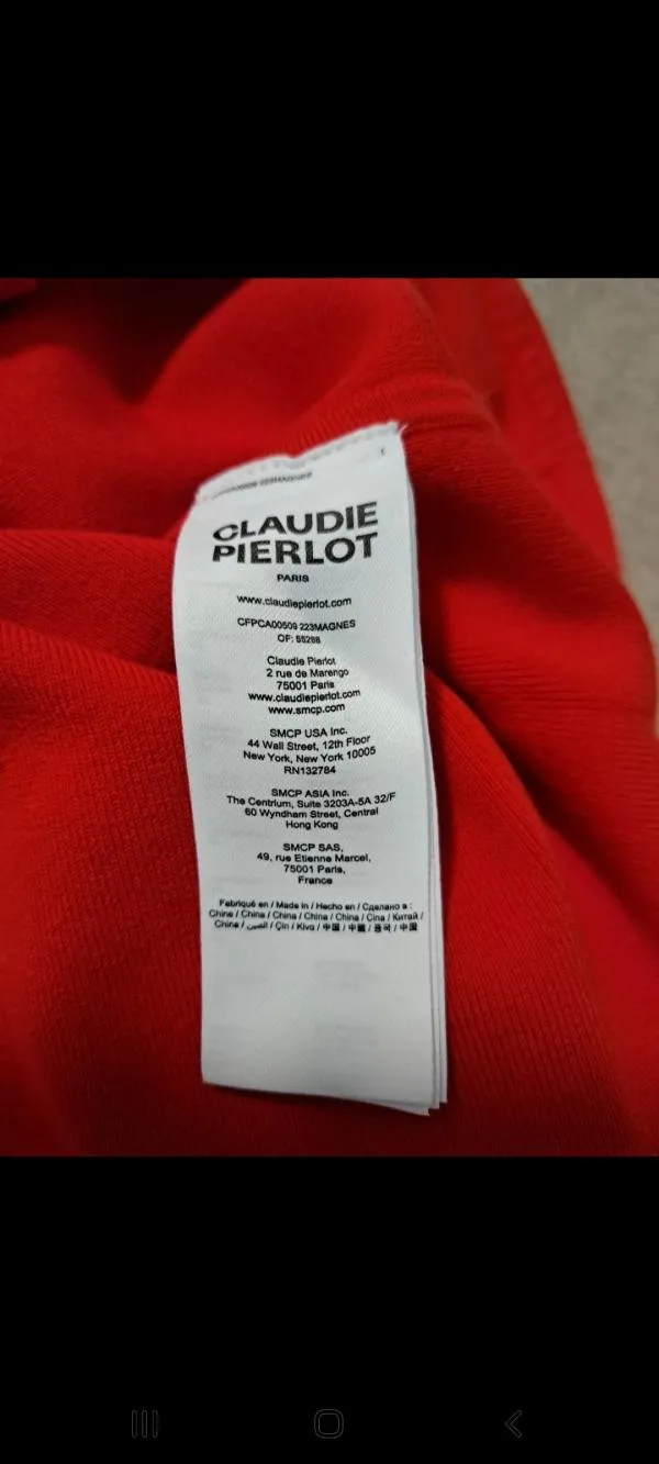 Cardigan Claudie Pierlot EU 38 | Roșu, Mânecă lungă, Bumbac - Image 5