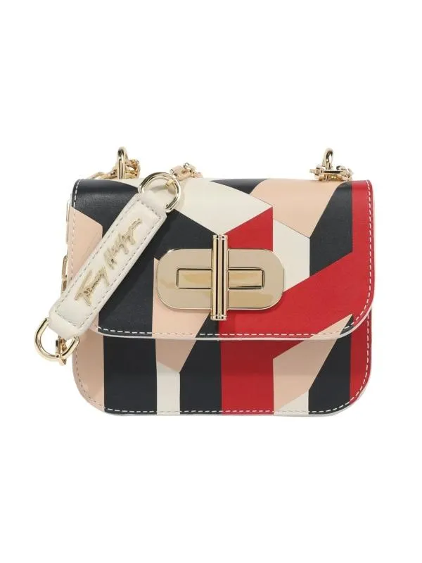 Geantă crossbody Tommy Hilfiger | Multicolor, Abstract & Color Block, Piele naturală