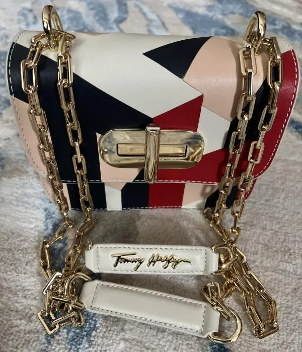 Geantă crossbody Tommy Hilfiger | Multicolor, Abstract & Color Block, Piele naturală - Image 4