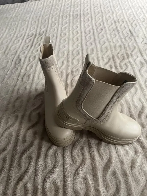 Ghete Tommy Hilfiger EU 36 | Bej, Piele naturală - Image 3