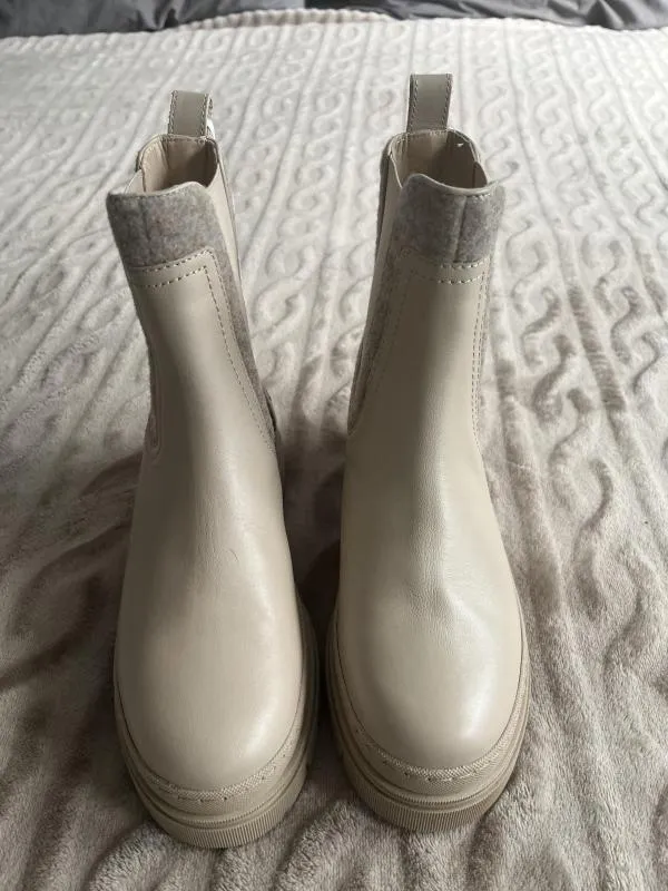 Ghete Tommy Hilfiger EU 36 | Bej, Piele naturală - Image 4