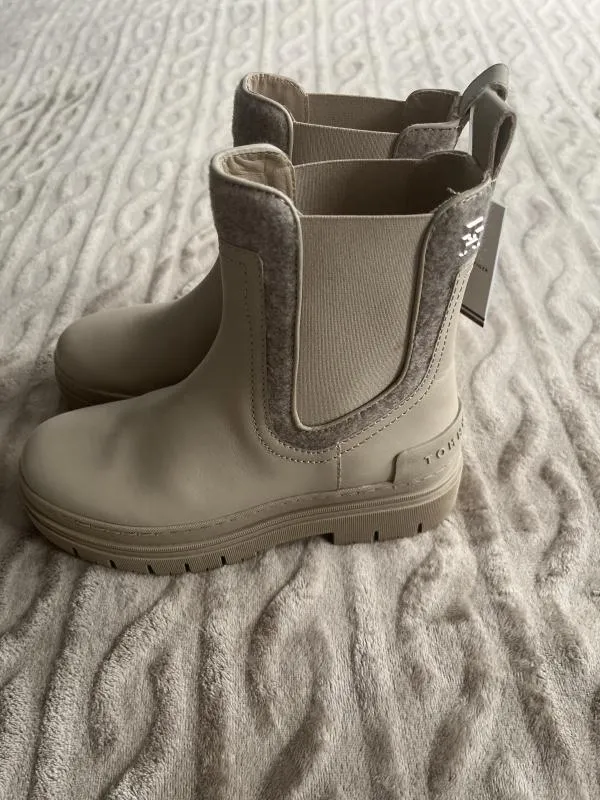 Ghete Tommy Hilfiger EU 36 | Bej, Piele naturală - Image 5