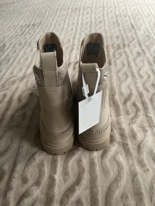 Ghete Tommy Hilfiger EU 36 | Bej, Piele naturală - Image 6
