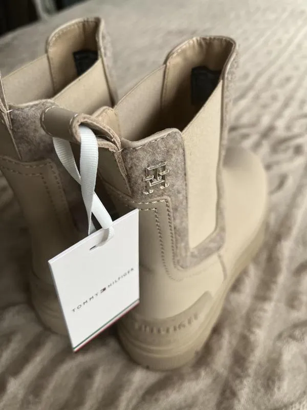 Ghete Tommy Hilfiger EU 36 | Bej, Piele naturală - Image 7