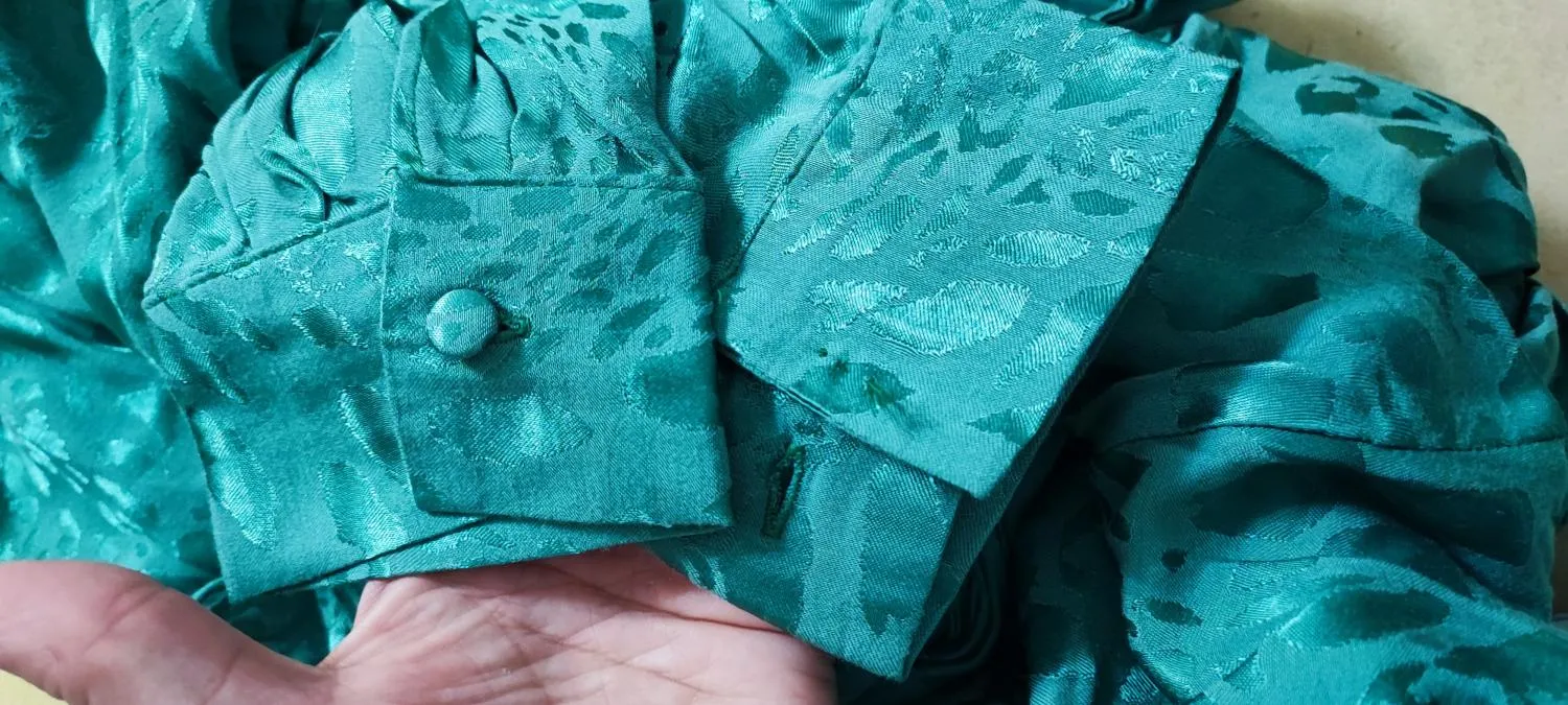 Salopetă Topshop EU 34 | Verde, Lungă, Mânecă lungă, Animal print, Vâscoză - Image 8