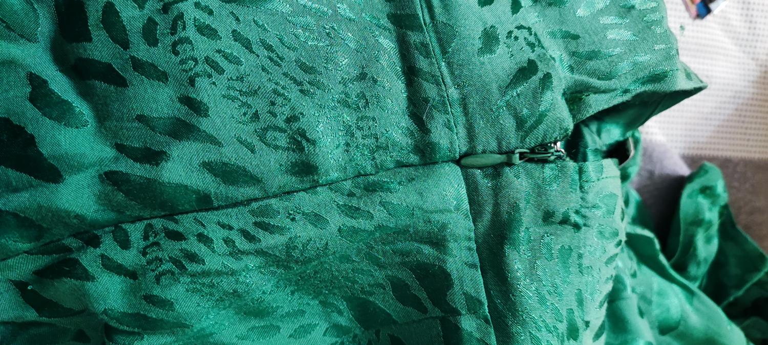 Salopetă Topshop EU 34 | Verde, Lungă, Mânecă lungă, Animal print, Vâscoză - Image 9