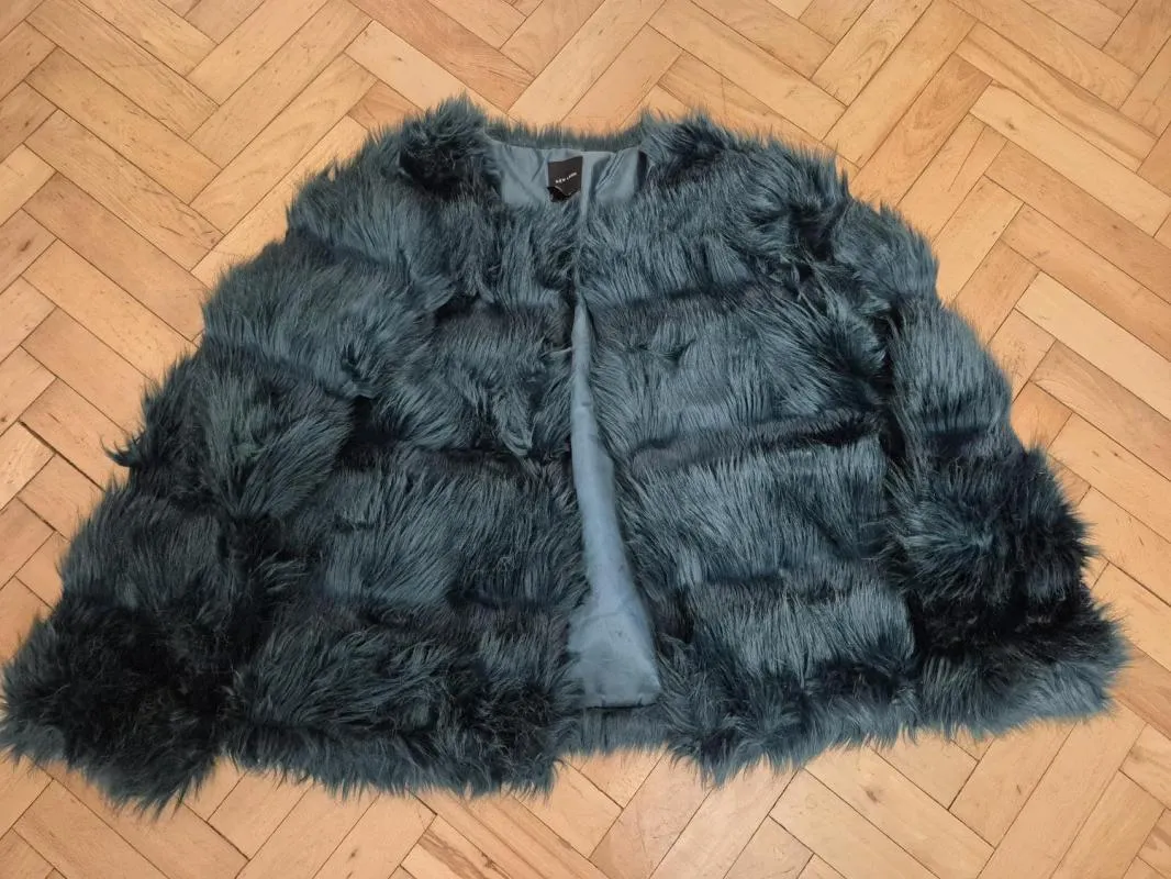 Geacă din blană New Look L | Verde, Fără glugă - Image 2