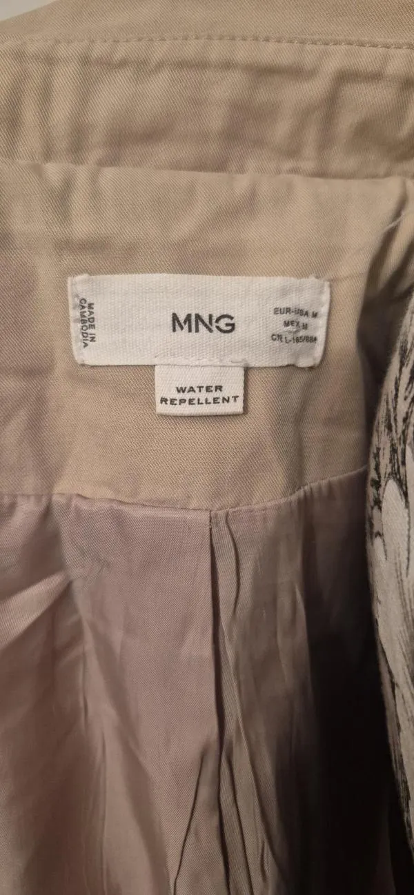 Trenci Mango M | Bej, Cu glugă detașabilă, Bumbac - Image 12