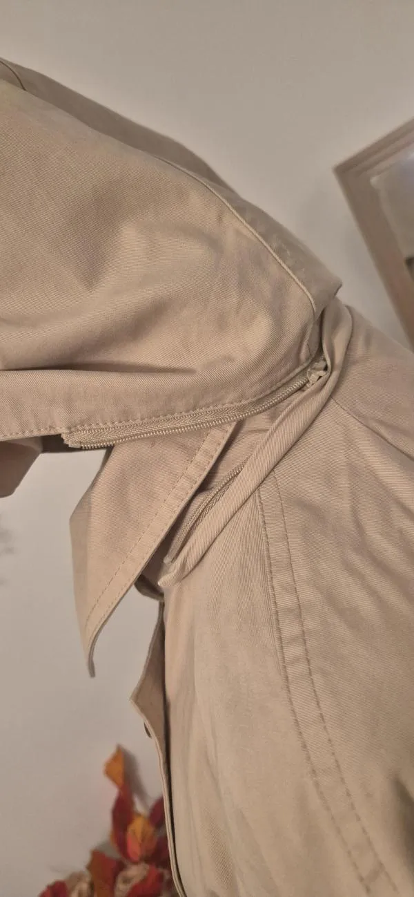 Trenci Mango M | Bej, Cu glugă detașabilă, Bumbac - Image 9
