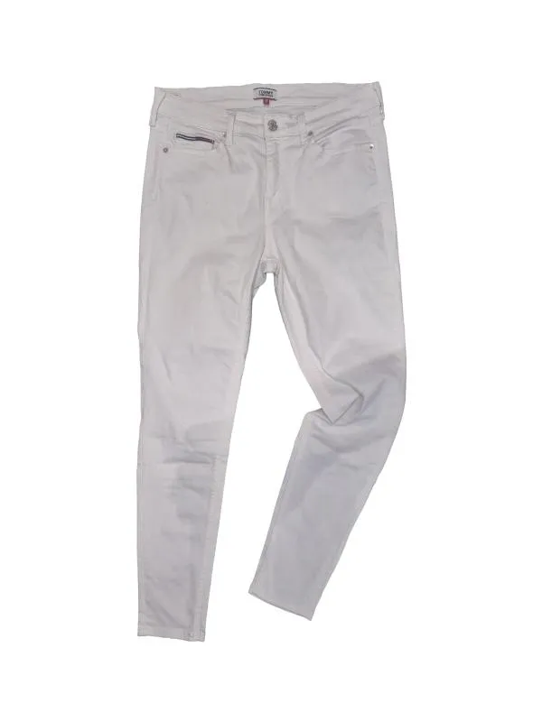 Blugi Tommy Hilfiger EU 40 | Alb, Lungi, Talie medie