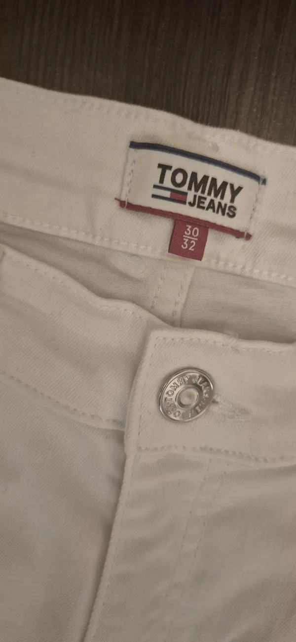 Blugi Tommy Hilfiger EU 40 | Alb, Lungi, Talie medie - Image 6