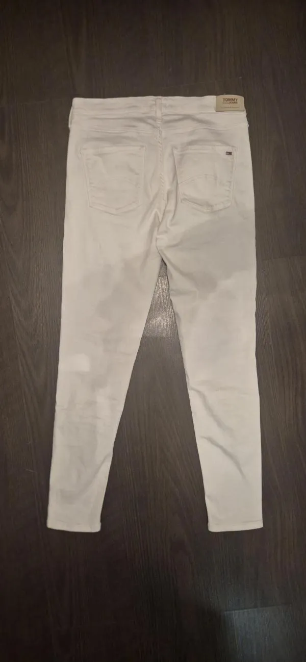 Blugi Tommy Hilfiger EU 40 | Alb, Lungi, Talie medie - Image 8