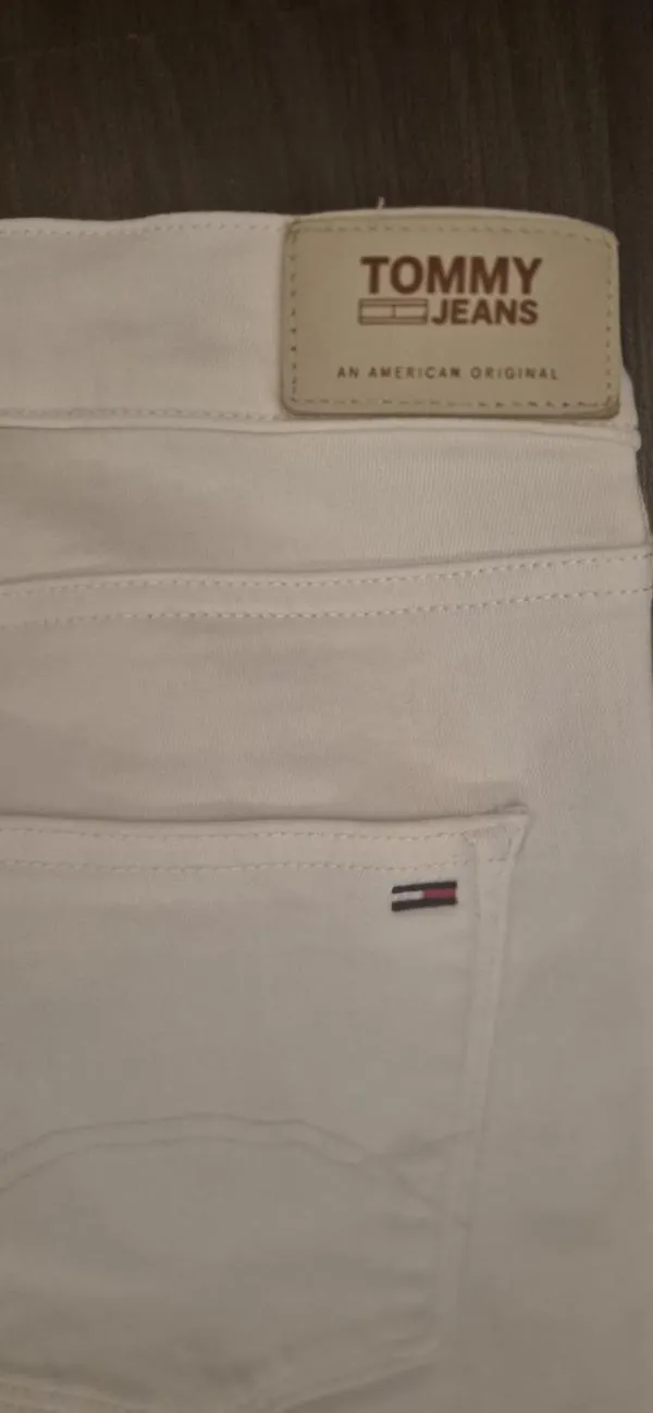 Blugi Tommy Hilfiger EU 40 | Alb, Lungi, Talie medie - Image 9
