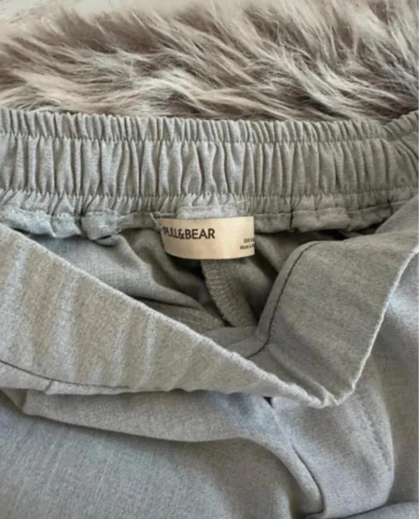 Pantaloni Pull&Bear S | Gri, Lungi, Straight (Drepți) fit - Image 2