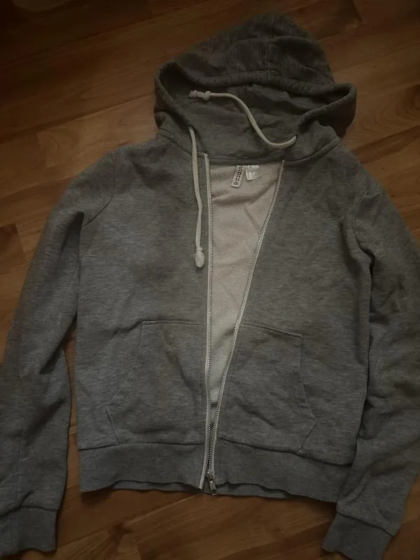 Hanorac H&M XS | Gri, Normal, Mânecă lungă, Bumbac - Image 4