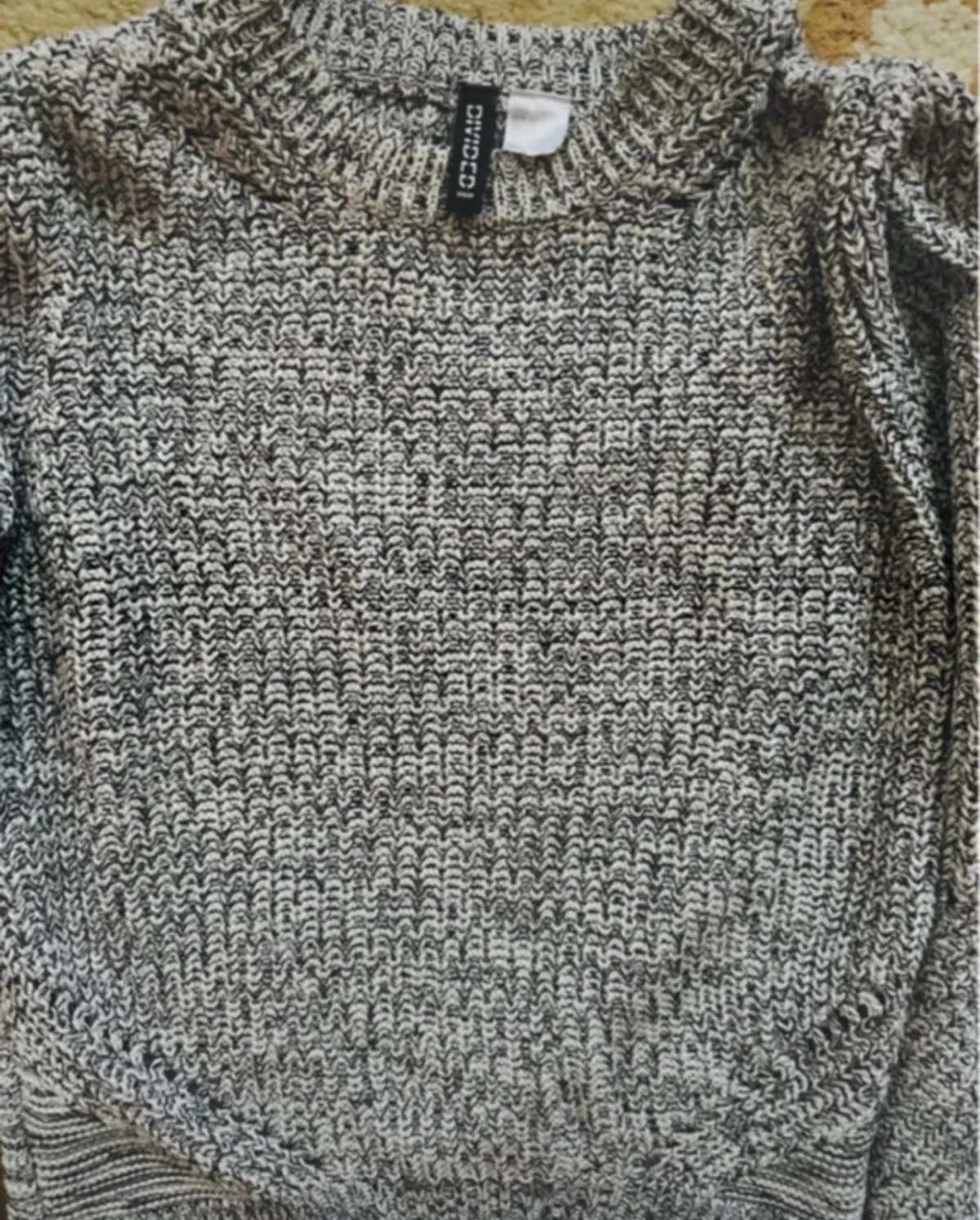 Pulover H&M EU 34 | Negru, Normal, Mânecă lungă, Regular fit
