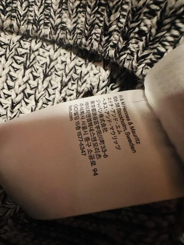 Pulover H&M EU 34 | Negru, Normal, Mânecă lungă, Regular fit - Image 3